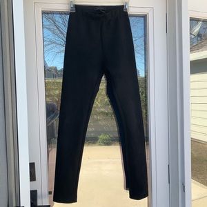 BCBG MaxAzria Size XS, Faux Suede Black Leggings.